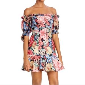 Keepsake Runaway Floral Off-the-Shoulder Dress